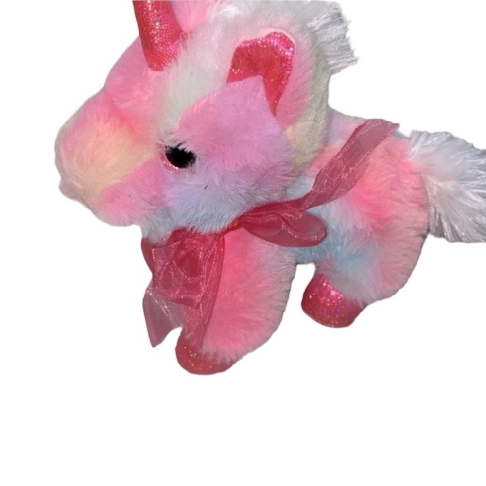 Pink rainbow unicorn plush